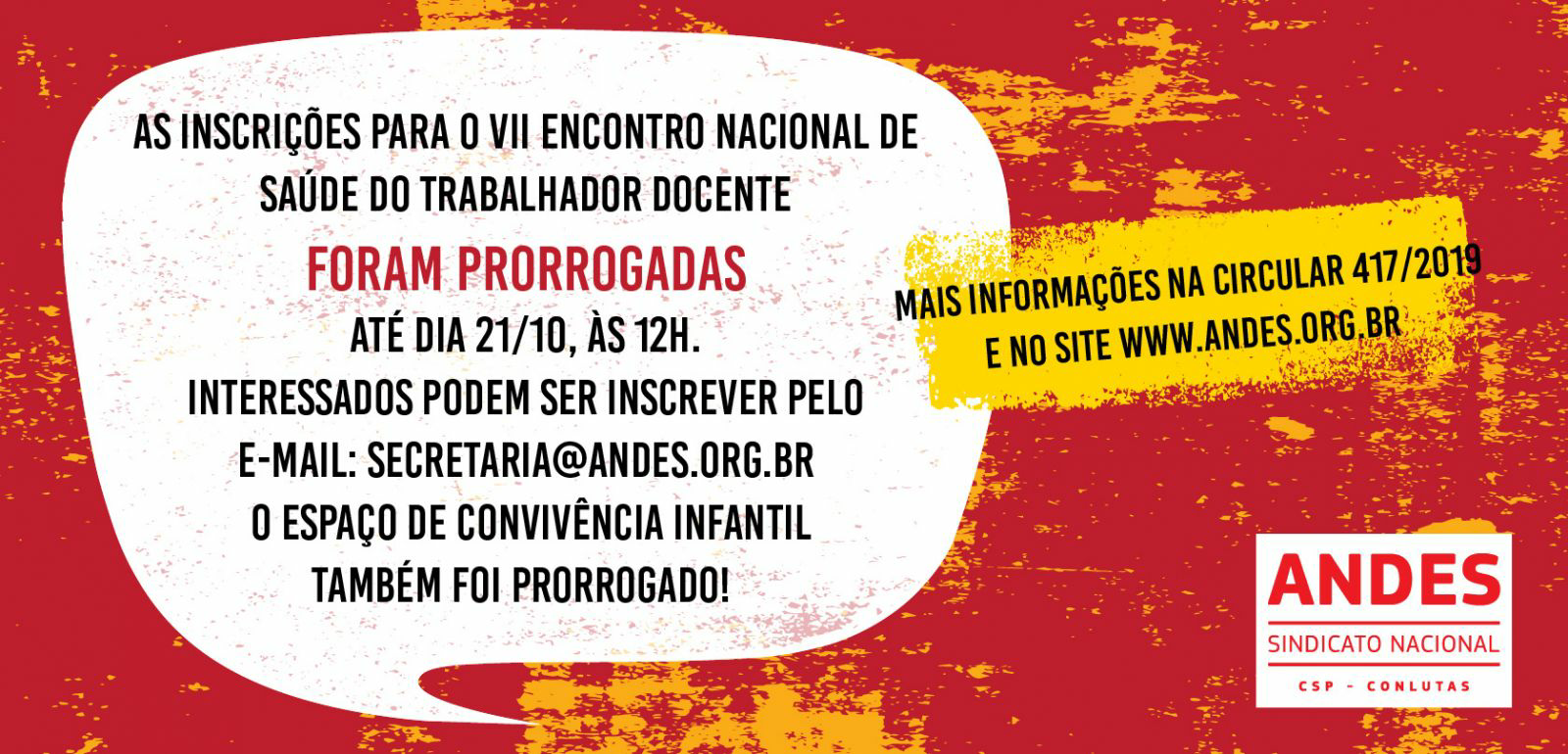 ANDES-SN realiza VII Encontro Nacional de Saúde do Trabalhador Docente