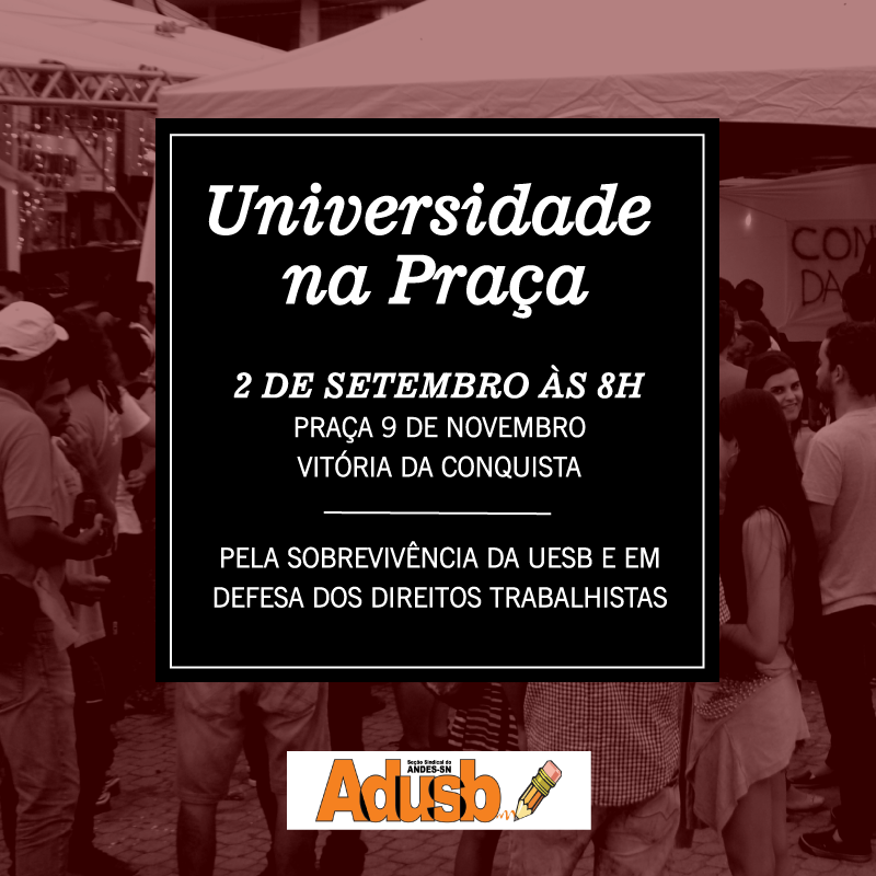 Universidade na Praça acontece no sábado (2) em Vitória da Conquista