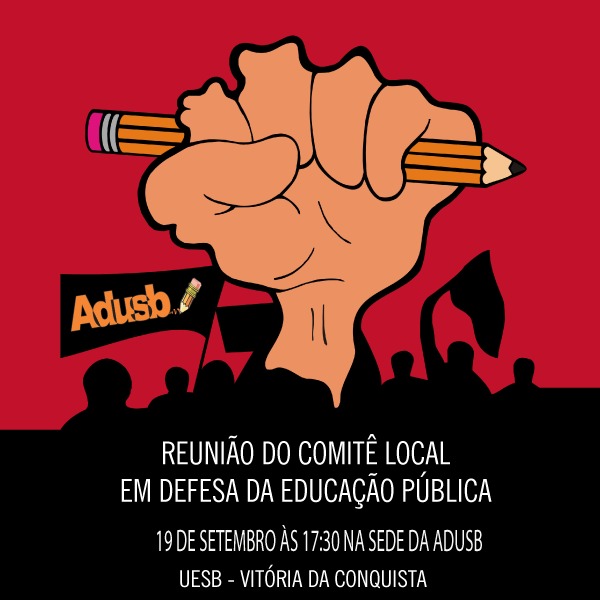 Comitê Local em Defesa da Educação Pública convida para reunião